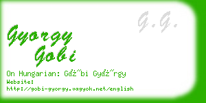 gyorgy gobi business card